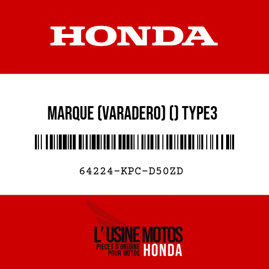 image de 64224-KPC-D50ZD MARQUE (VARADERO) () TYPE3