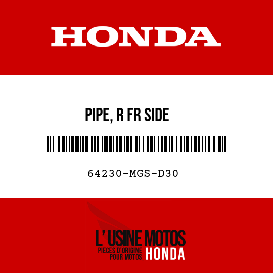image de 64230-MGS-D30 PIPE, R FR SIDE