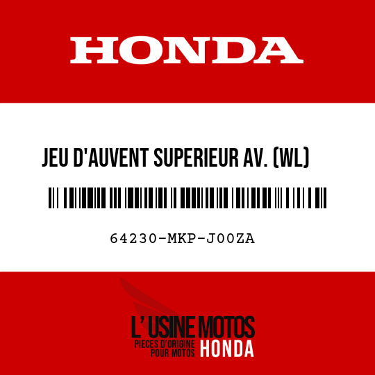 image de 64230-MKP-J00ZA JEU D'AUVENT SUPERIEUR AV. (WL) TYPE3