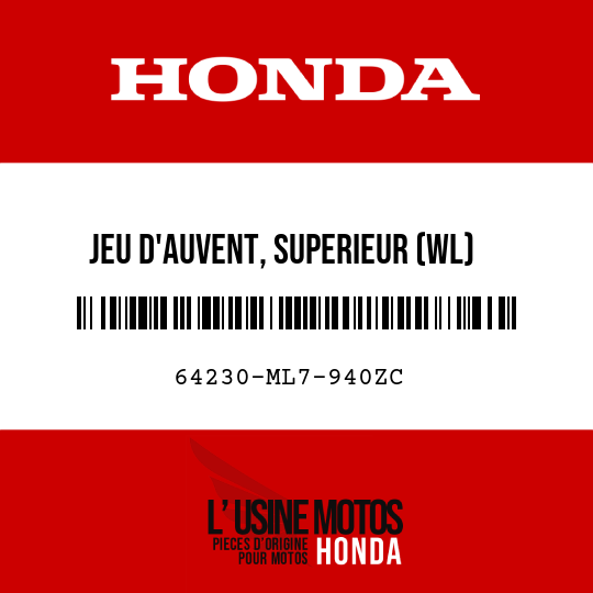 image de 64230-ML7-940ZC JEU D'AUVENT, SUPERIEUR (WL) PB184MU 
