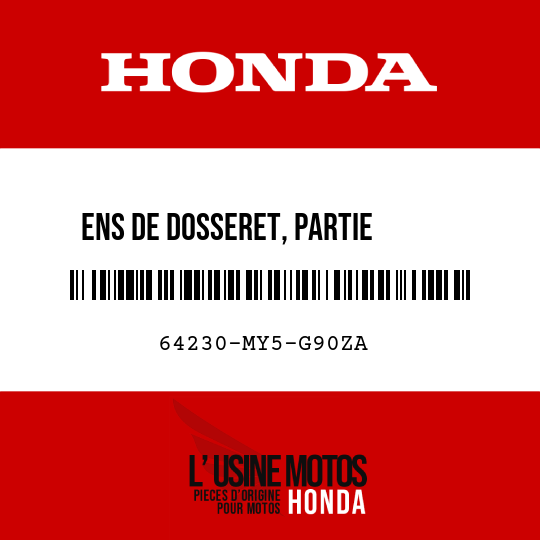 image de 64230-MY5-G90ZA ENS DE DOSSERET, PARTIE      SUPERIEURE AV D (WL) TYPE4 