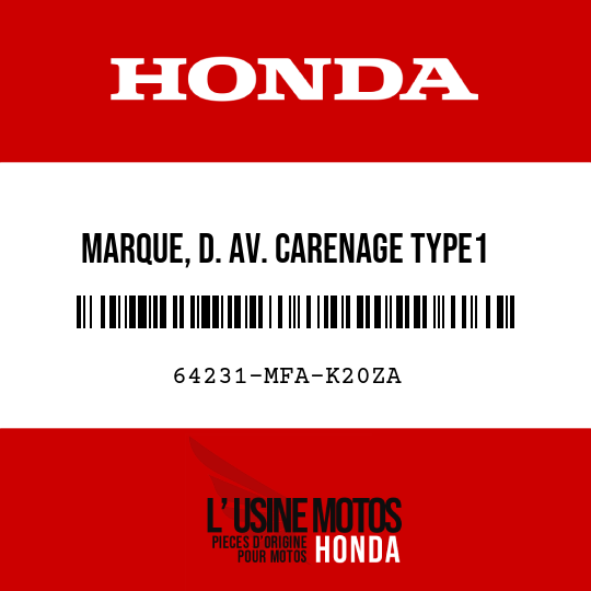 image de 64231-MFA-K20ZA MARQUE, D. AV. CARENAGE TYPE1