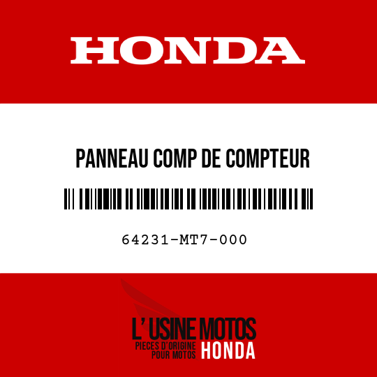 image de 64231-MT7-000 PANNEAU COMP DE COMPTEUR