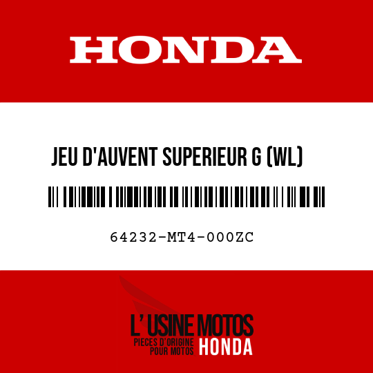 image de 64232-MT4-000ZC JEU D'AUVENT SUPERIEUR G (WL) PB184MU/TYPE3 