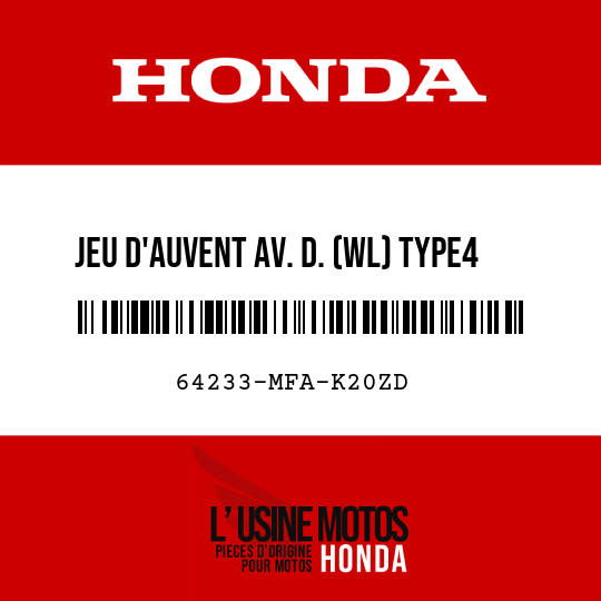 image de 64233-MFA-K20ZD JEU D'AUVENT AV. D. (WL) TYPE4
