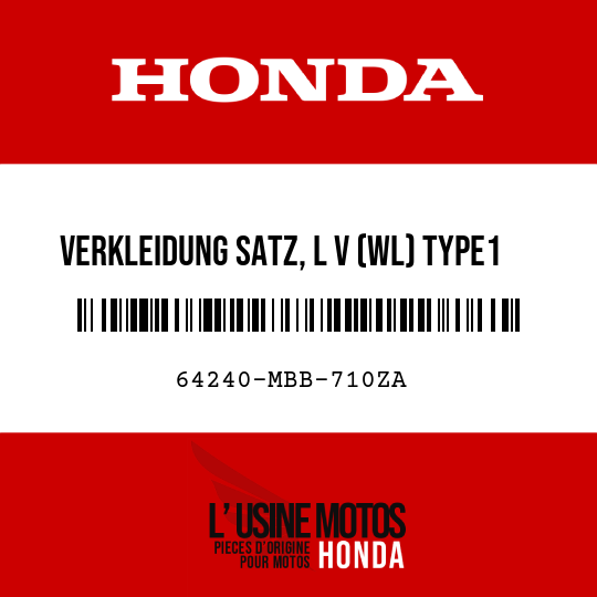image de 64240-MBB-710ZA VERKLEIDUNG SATZ, L V (WL) TYPE1 (TYPE1 )