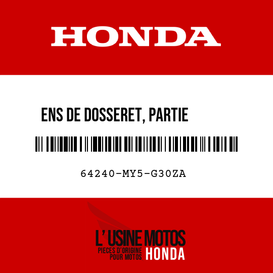 image de 64240-MY5-G30ZA ENS DE DOSSERET, PARTIE      SUPERIEURE AV G TYPE1