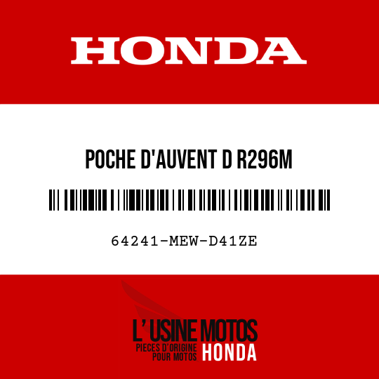image de 64241-MEW-D41ZE POCHE D'AUVENT D R296M
