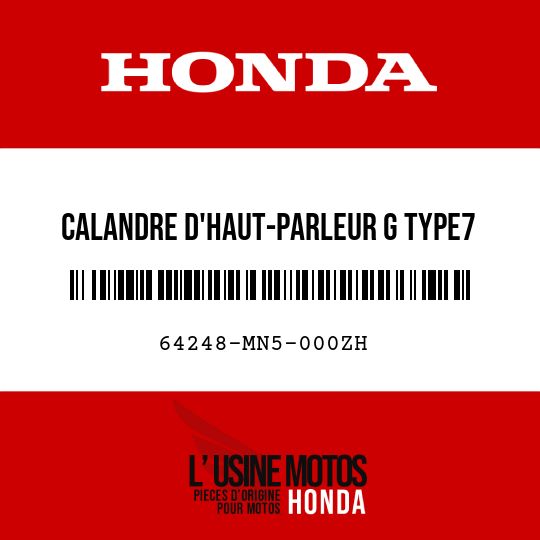 image de 64248-MN5-000ZH CALANDRE D'HAUT-PARLEUR G TYPE7