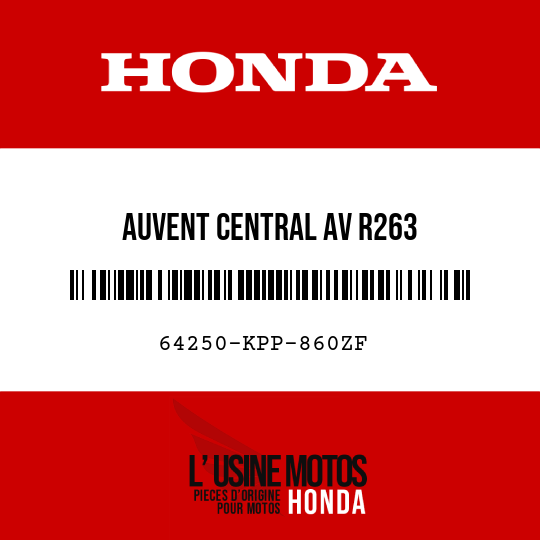 image de 64250-KPP-860ZF AUVENT CENTRAL AV R263 