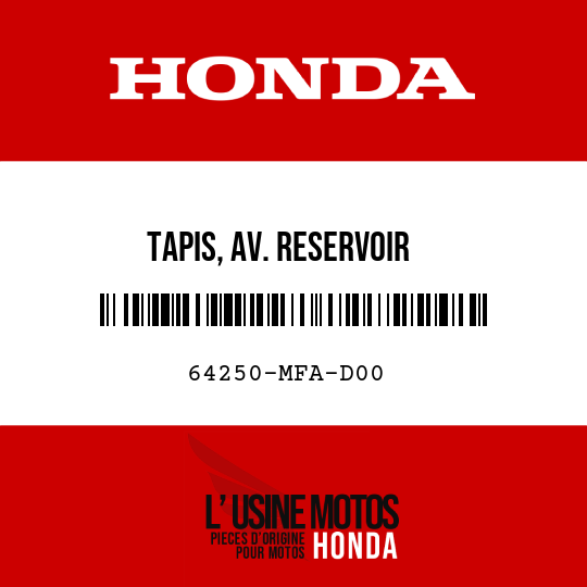 image de 64250-MFA-D00 TAPIS, AV. RESERVOIR