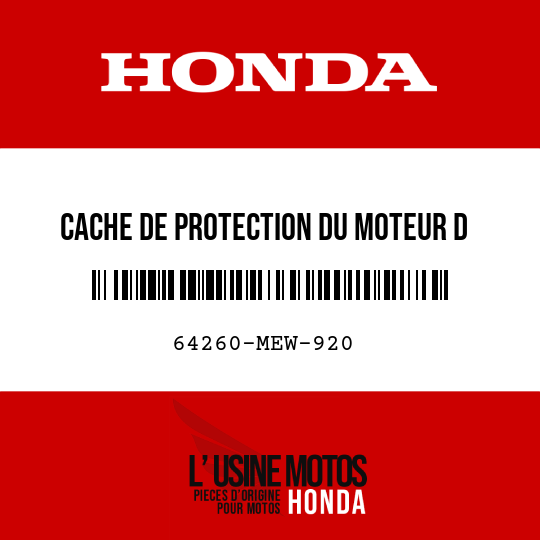 image de 64260-MEW-920 CACHE DE PROTECTION DU MOTEUR D