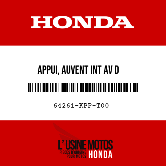 image de 64261-KPP-T00 APPUI, AUVENT INT AV D