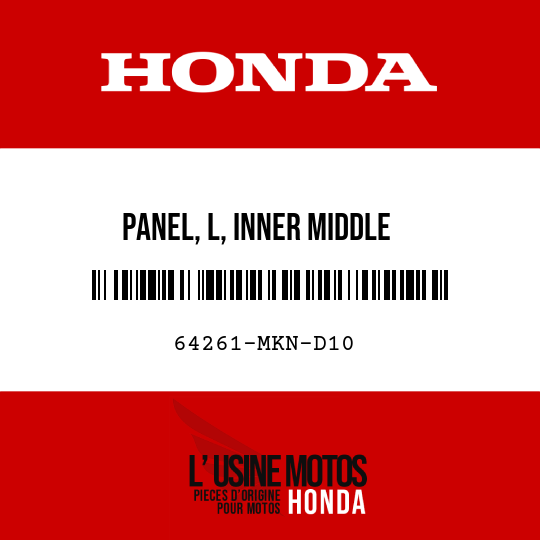 image de 64261-MKN-D10 PANEL, L, INNER MIDDLE