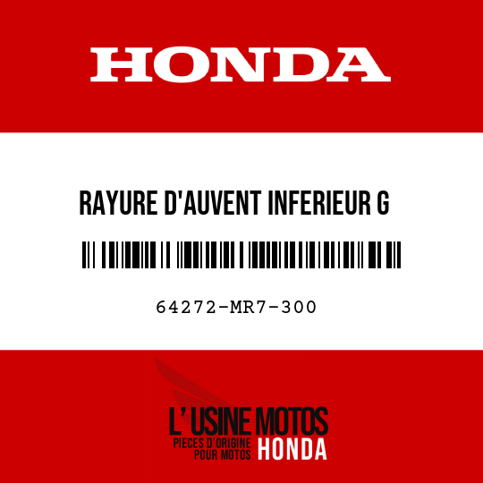 image de 64272-MR7-300 RAYURE D'AUVENT INFERIEUR G