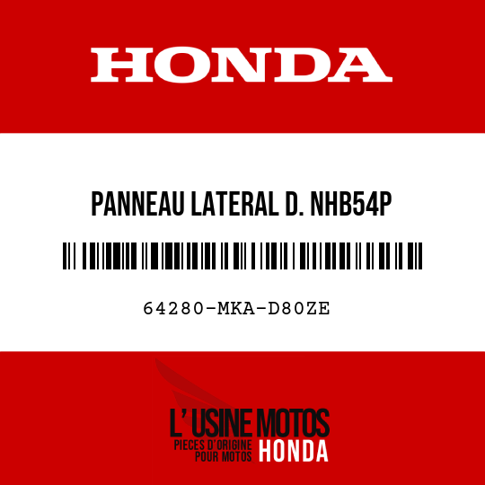 image de 64280-MKA-D80ZE PANNEAU LATERAL D. NHB54P
