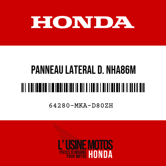 image de 64280-MKA-D80ZH PANNEAU LATERAL D. NHA86M