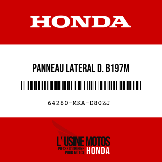 image de 64280-MKA-D80ZJ PANNEAU LATERAL D. B197M