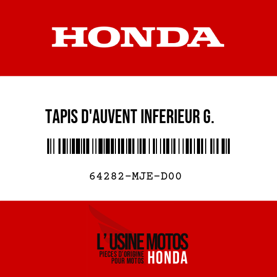 image de 64282-MJE-D00 TAPIS D'AUVENT INFERIEUR G.