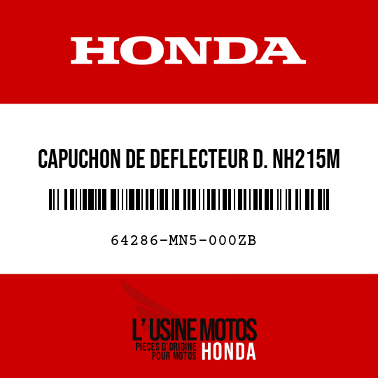 image de 64286-MN5-000ZB CAPUCHON DE DEFLECTEUR D. NH215M 