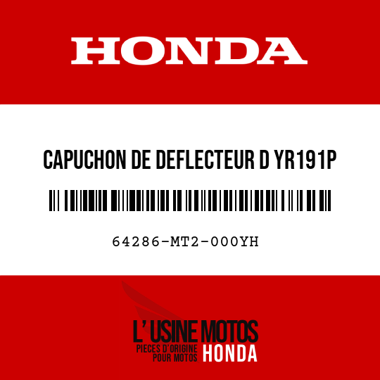 image de 64286-MT2-000YH CAPUCHON DE DEFLECTEUR D YR191P 