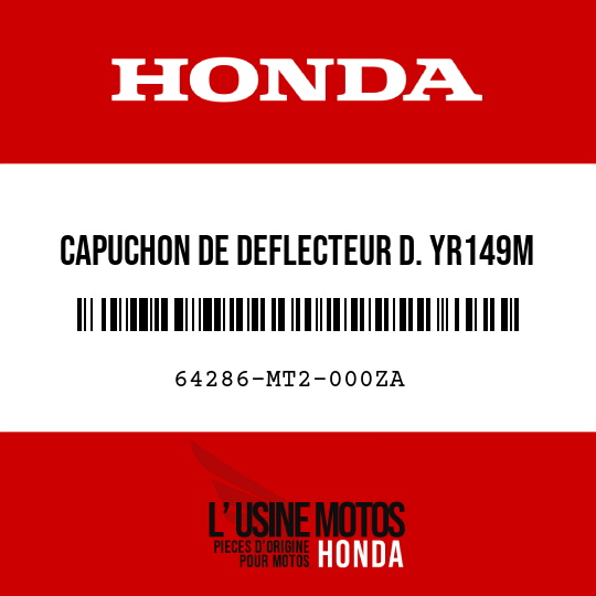 image de 64286-MT2-000ZA CAPUCHON DE DEFLECTEUR D. YR149M 