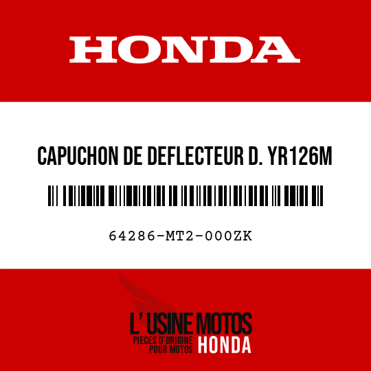 image de 64286-MT2-000ZK CAPUCHON DE DEFLECTEUR D. YR126M 