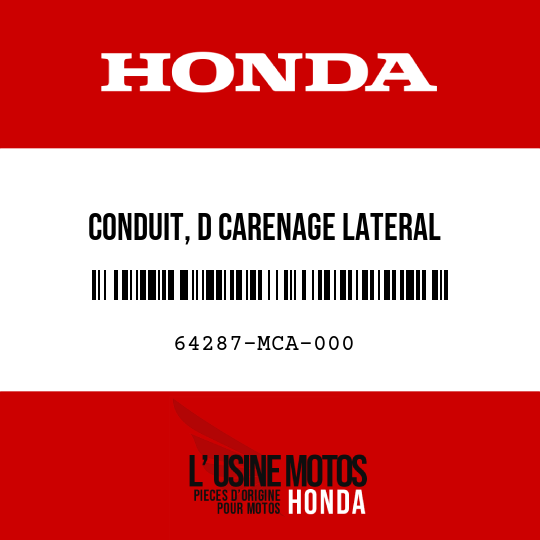image de 64287-MCA-000 CONDUIT, D CARENAGE LATERAL