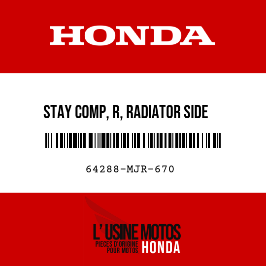 image de 64288-MJR-670 STAY COMP, R, RADIATOR SIDE