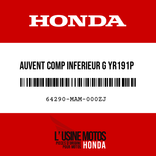 image de 64290-MAM-000ZJ AUVENT COMP INFERIEUR G YR191P 