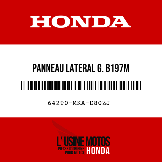 image de 64290-MKA-D80ZJ PANNEAU LATERAL G. B197M
