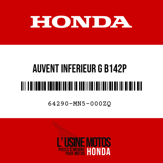 image de 64290-MN5-000ZQ AUVENT INFERIEUR G B142P 