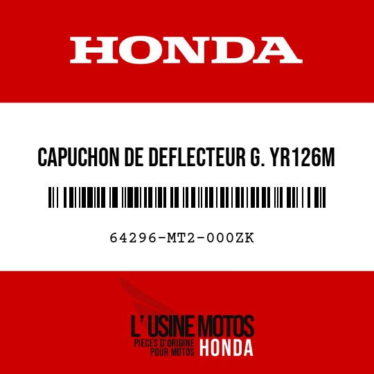 image de 64296-MT2-000ZK CAPUCHON DE DEFLECTEUR G. YR126M 