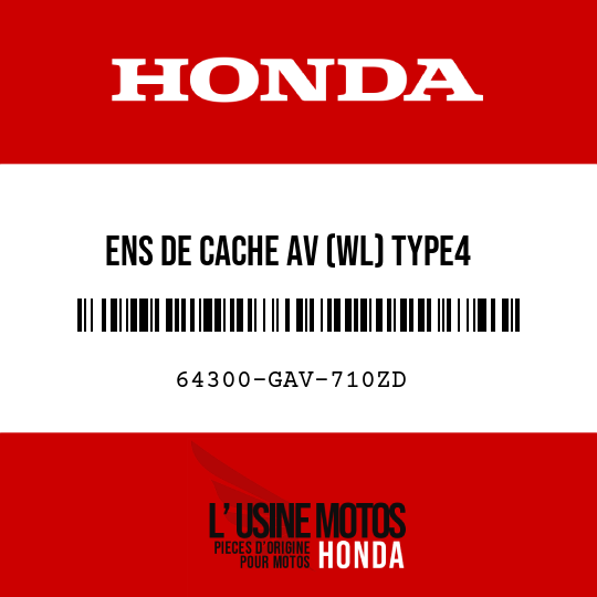 image de 64300-GAV-710ZD ENS DE CACHE AV (WL) TYPE4 