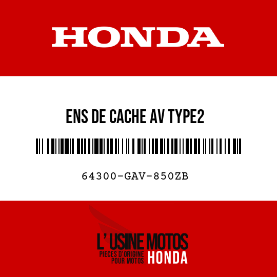 image de 64300-GAV-850ZB ENS DE CACHE AV TYPE2 