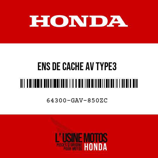 image de 64300-GAV-850ZC ENS DE CACHE AV TYPE3 