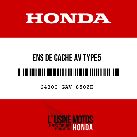 image de 64300-GAV-850ZE ENS DE CACHE AV TYPE5 