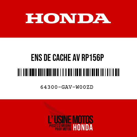 image de 64300-GAV-W00ZD ENS DE CACHE AV RP156P 