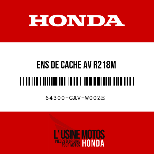 image de 64300-GAV-W00ZE ENS DE CACHE AV R218M 