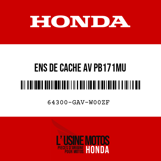 image de 64300-GAV-W00ZF ENS DE CACHE AV PB171MU 