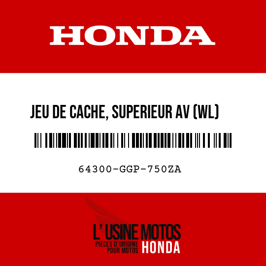 image de 64300-GGP-750ZA JEU DE CACHE, SUPERIEUR AV (WL) TYPE1