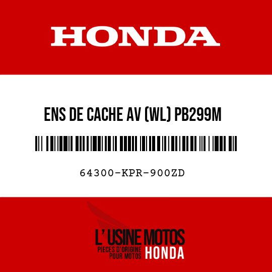 image de 64300-KPR-900ZD ENS DE CACHE AV (WL) PB299M 