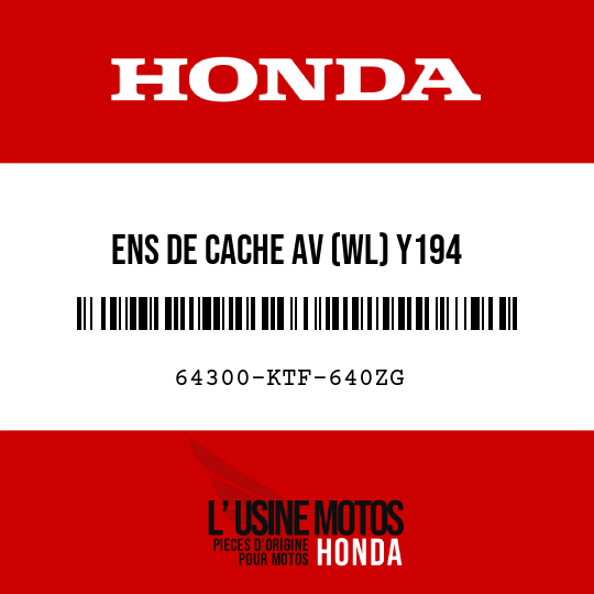 image de 64300-KTF-640ZG ENS DE CACHE AV (WL) Y194 