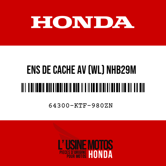 image de 64300-KTF-980ZN ENS DE CACHE AV (WL) NHB29M