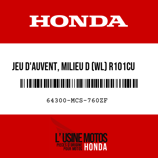 image de 64300-MCS-760ZF JEU D'AUVENT, MILIEU D (WL) R101CU