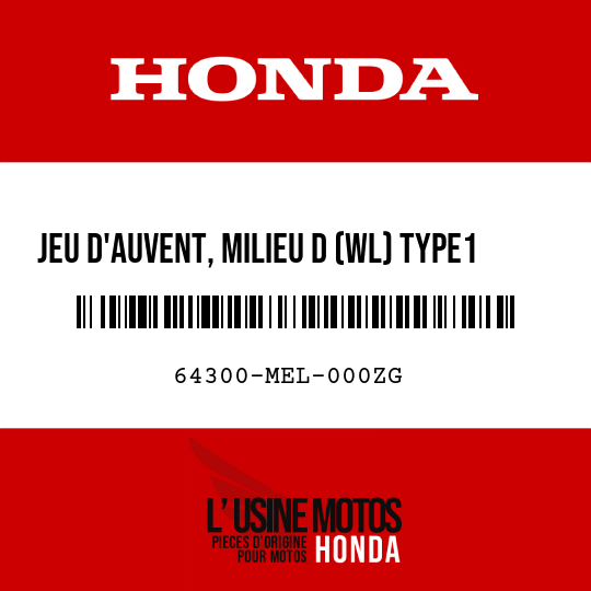 image de 64300-MEL-000ZG JEU D'AUVENT, MILIEU D (WL) TYPE1     1 