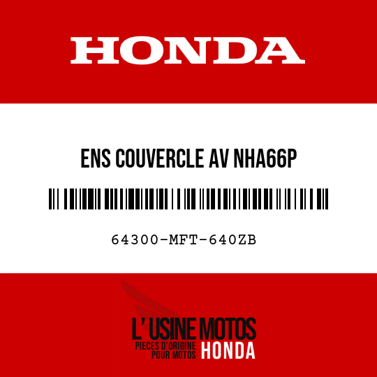 image de 64300-MFT-640ZB ENS COUVERCLE AV NHA66P 
