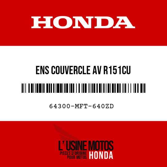 image de 64300-MFT-640ZD ENS COUVERCLE AV R151CU 