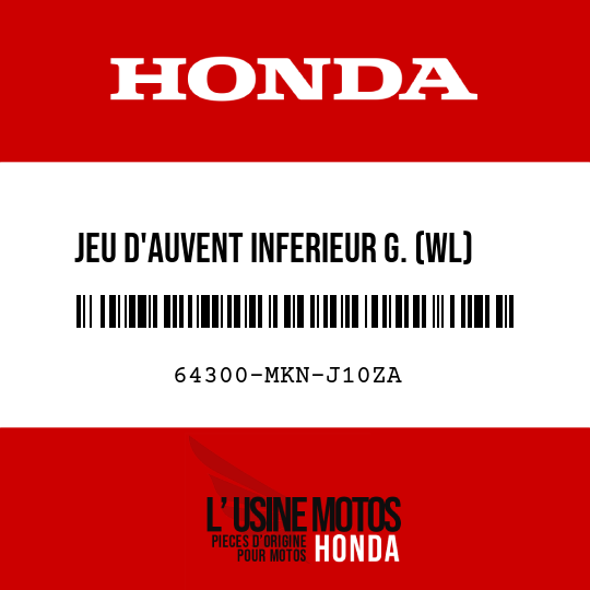 image de 64300-MKN-J10ZA JEU D'AUVENT INFERIEUR G. (WL) TYPE2