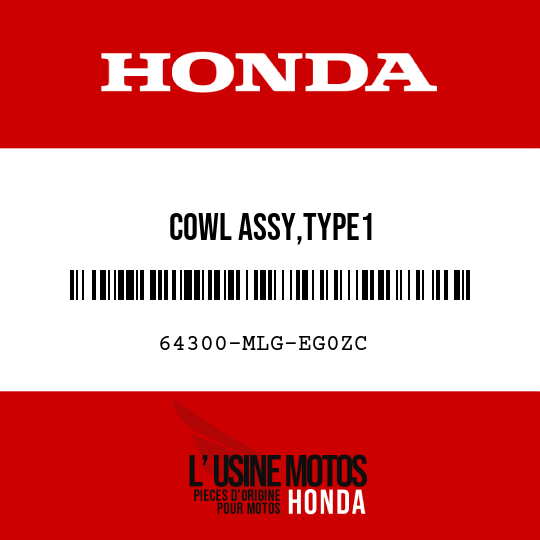 image de 64300-MLG-EG0ZC COWL ASSY,TYPE1